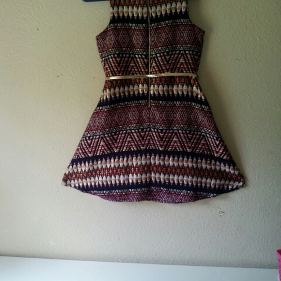 GB Girls Burgundy, Gold, And Black Dress - Picture 2 of 2